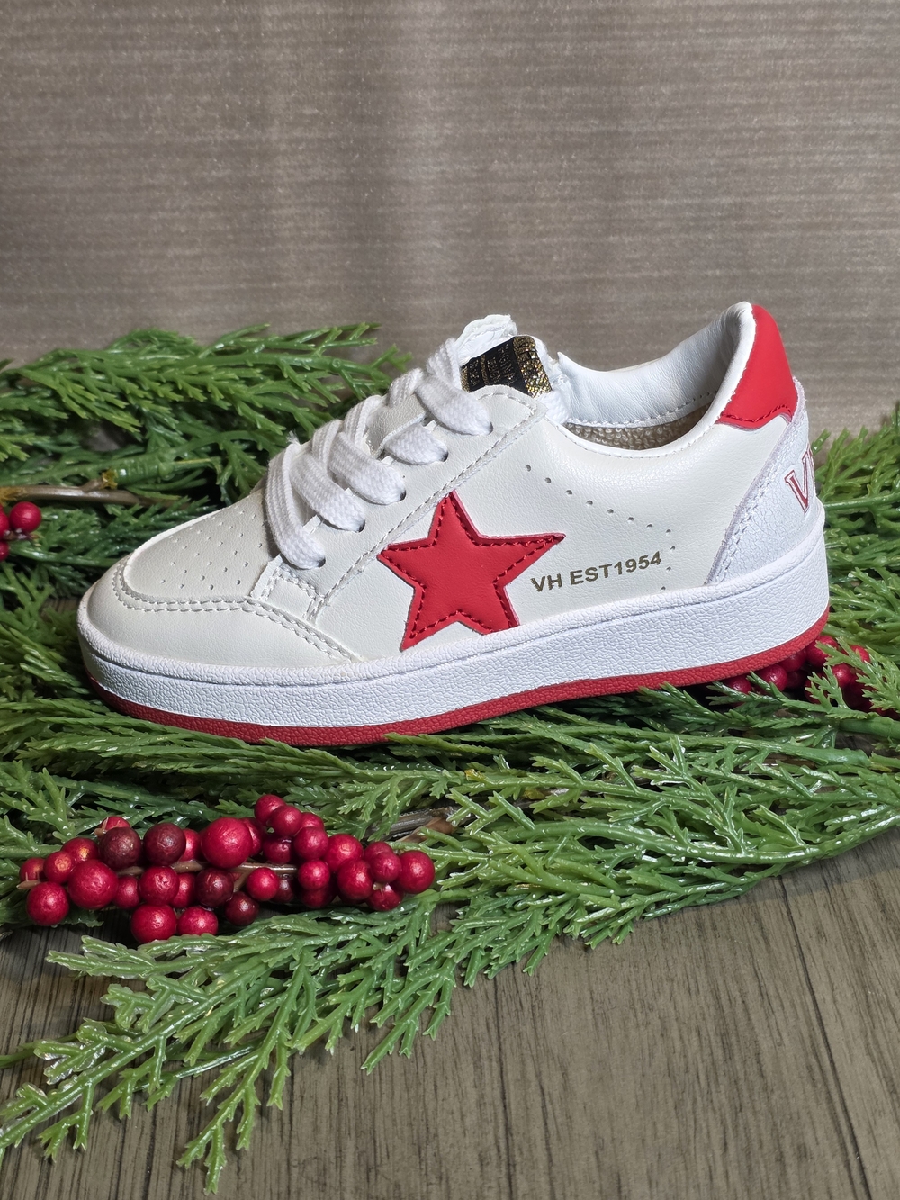 Vintage Havana Girl's Ariella Sneakers in White/Red Multi